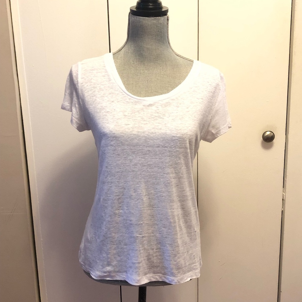 🆕Moon & Meadow white linen t-shirt